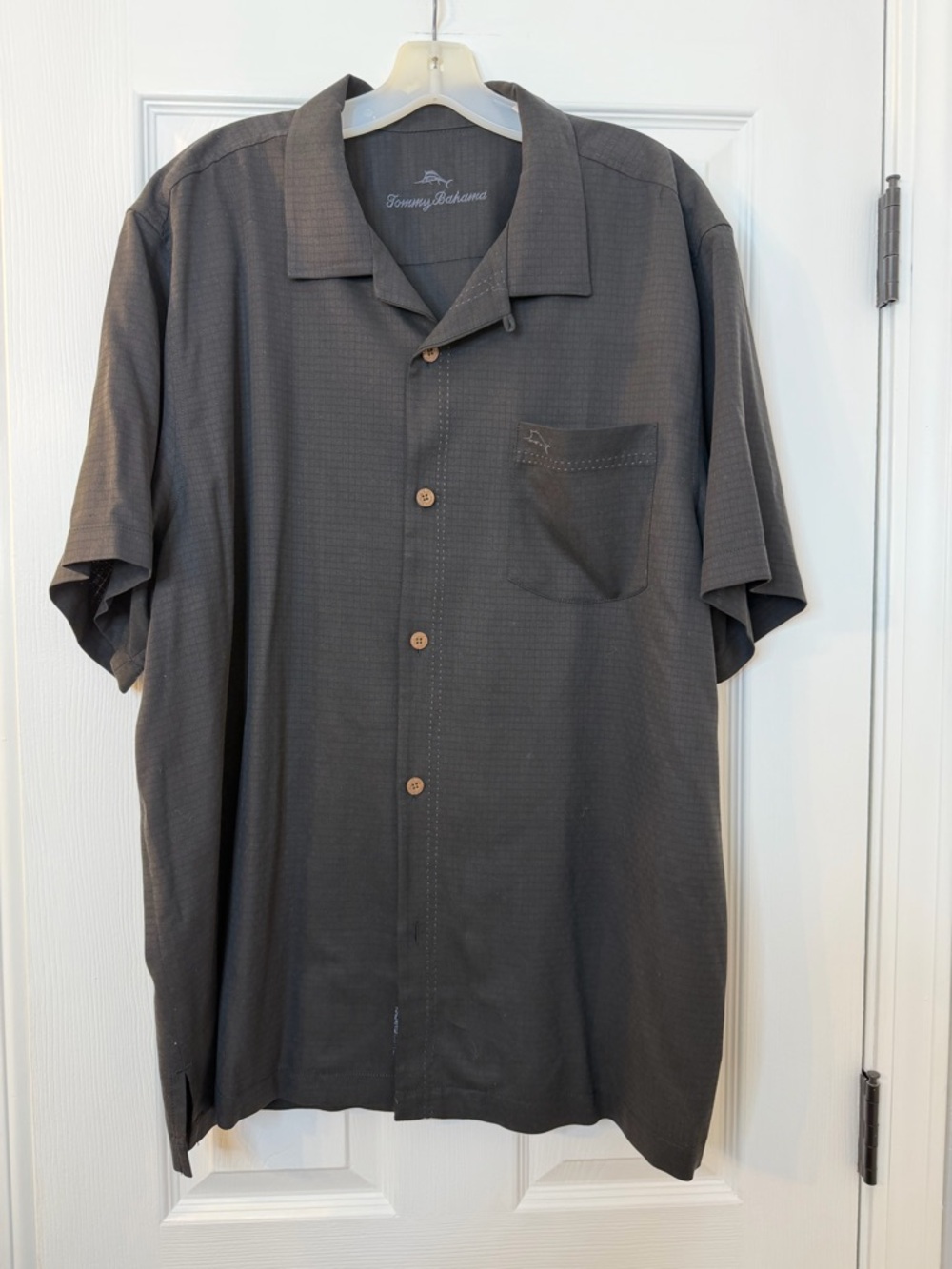 Tommy Bahama Dark Charcoal Short Sleeve Camp Shirt